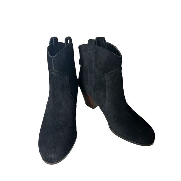 Sam Edelman Shoes - Sam Edelman Leather Suede Heeled Booties Ankle Boot Womens Size 8.5 Black